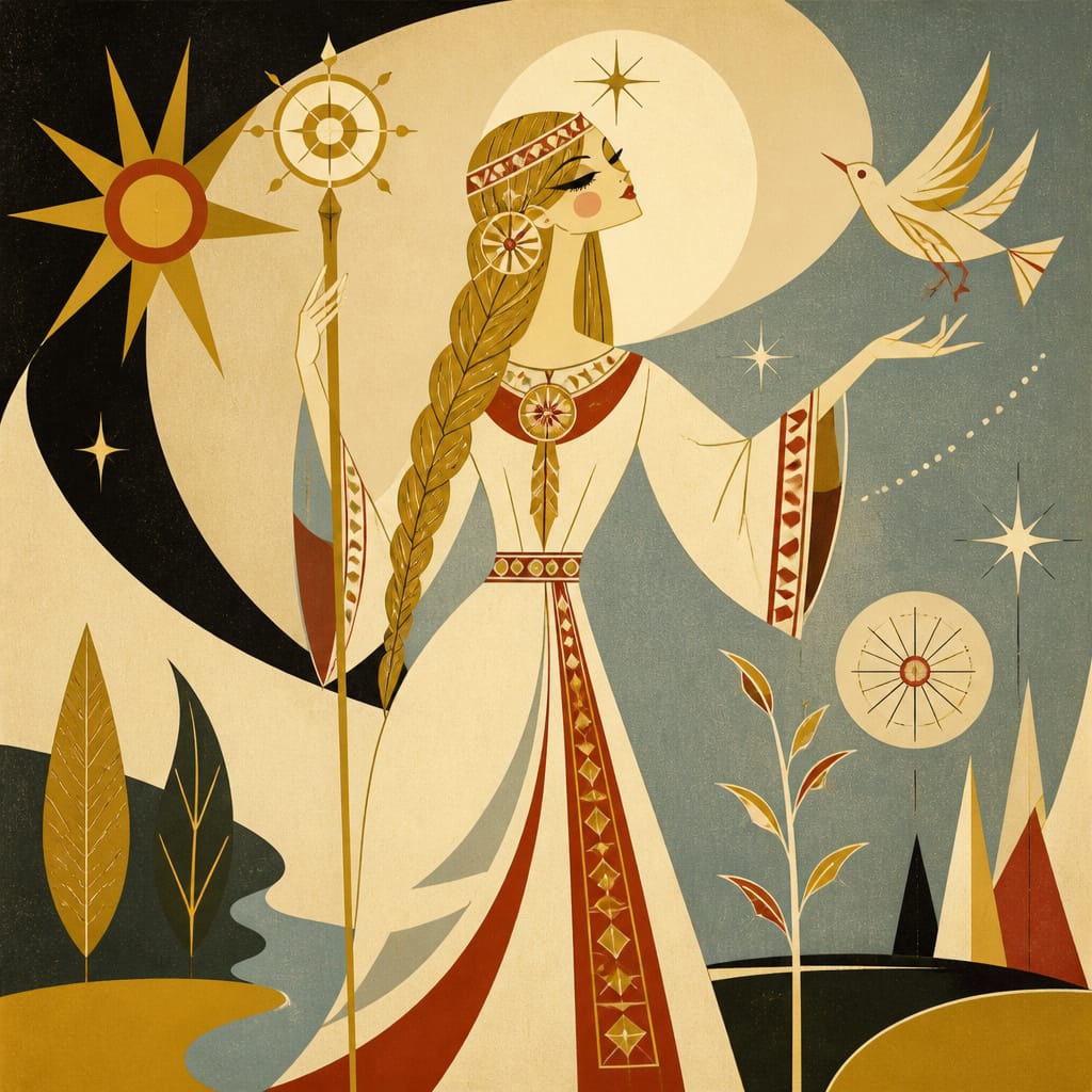 Devotional panel for the Slavic goddess Lada