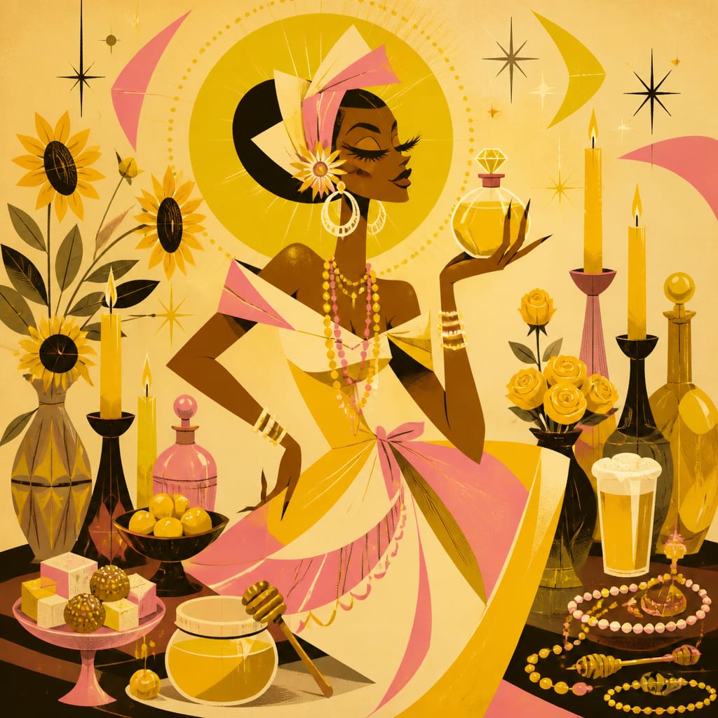 Devotional panel for the Dominican Vudú goddess Anaisa Pye